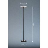 Fischer & Honsel Črna LED zatemnitvena stoječa svetilka s steklenim senčilom (višina 180 cm) Dent – | Shoptok.si