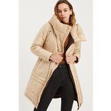 Dewberry Z6652 WOMEN'S COAT-BEIGE Cene