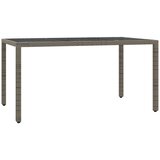 5-dijelni vrtni blagovaonski set sivi od poliratana Siva 150 cm table length | shoptok.hr
