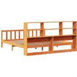 vidaXL Krevet s regalom za knjige bez madraca 200x200 cm od borovine | shoptok.hr