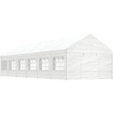vidaXL Paviljon s streho bel 13,38x4,08x3,22 m polietilen Cene