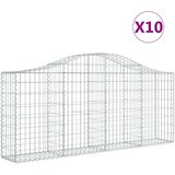  Lučne gabionske košare 10 kom 200x30x80/100cm pocinčano željezo | shoptok.hr