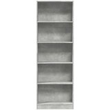 vidaXL Regal za knjige boja betona 60x24x176 cm konstruirano drvo | shoptok.hr