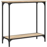 Maison Chic konzolna miza - miza ob steni sonoma hrast 75x30,5x75 cm inženirski les, (21785932) Cene