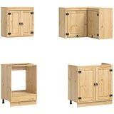  Cabinet s policom SKI 8 pcs Medeno Smeđa Čvrsto borovo drvo | shoptok.hr