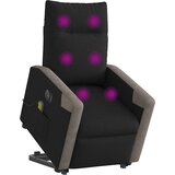  Električni masažni naslonjač na podizanje od tkanine crni | shoptok.hr