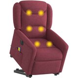 vidaXL Električni masažni naslanjač s funkcijo vstajanja vinsko rdeč | Shoptok.si