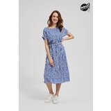 Moodo Women's striped midi dress - navy blue Cijene