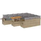 vidaXL 11-dijelni set vrtnih sofa od poliratana s jastucima bež | shoptok.hr