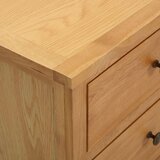 vidaXL Predalnik 105x33,5x73 cm trdna hrastovina | Shoptok.si