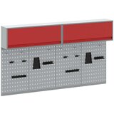  6-delni komplet omare za orodje in stenske plošče rdeča kovina, (22048521) | Shoptok.si