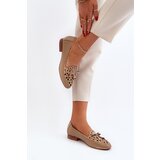 Boto Women's Beige Ballerina Flats with Bow Nestavia | shoptok.hr