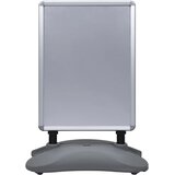  Stalak za plakate A1 s vodenom bazom sivi od aluminijske legure | shoptok.hr