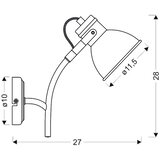 Lesnina XXXL STENSKA SVETILKA 40 W 230 V E14 | Shoptok.si