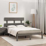  Okvir za krevet od masivne borovine sivi 200 x 200 cm | shoptok.hr