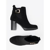 Shelvt Black ankle boots with a decorative buckle | Shoptok.si