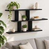 Zidna polica Crni hrast 100 x 17 x 45.5 cm prerađeno drvo | shoptok.hr