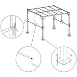  Vrtna pergola Para Sole 3x3x2m Vodootporna krovna konstrukcija | shoptok.hr