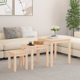  Uklapajući stolići 3 kom od masivne borovine | shoptok.hr