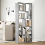 Sobna pregrada / regal za knjige sivi 67 x 25 x 161,5 cm drveni | shoptok.hr