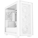 Asus A21 PLUS microATX računalniško ohišje, kaljeno steklo, štirje 120mm ARGB ventilatorji, podpora za BTF osnovne plošče, belo - 90DC00H3-B19010 | Shoptok.si