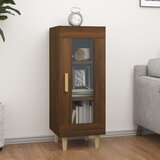 vidaXL Komoda rjavi hrast 34,5x34x90 cm konstruiran les Cene