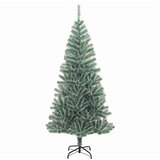 vidaXL Umjetno Božićno Drvo s Snježnim Flokom i LED Svjetlom 210 cm | shoptok.hr
