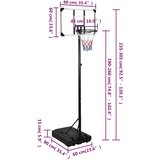 Košarkaški stalak prozirni 235 - 305 cm polikarbonantni | shoptok.hr