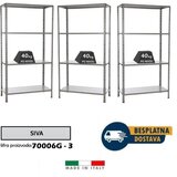  Komplet od 3 police 140x60x30cm, 4x40kg siva | ePonuda.com
