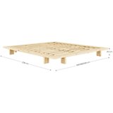 Karup Design Zakonska postelja iz masivnega bora brez vzglavja z letvenim dnom 180x200 cm v barvi terakote Japan – | Shoptok.si
