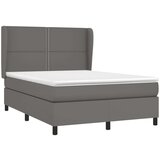  Krevet s oprugama i madracem sivi 140x200 cm od umjetne kože | shoptok.hr