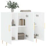 vidaXL Komoda bela 90x34x80 cm konstruiran les | Shoptok.si