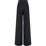 Trendyol black high waist fabric trousers Cene