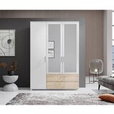 XORA omara s klasičnimi vrati, bela, hrast sonoma | Shoptok.si