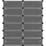  Stalak za cipele crni 94,5 x 36,5 x 106 cm PP | shoptok.hr