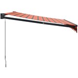 Tenda na uvlačenje narančasto-smeđa 3,5x2,5 m tkanina/aluminij | shoptok.hr