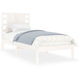  The Living Store Posteljni okvir bel iz trdnega lesa 75x190 cm - Posteljni Okvir, (21499482) | Shoptok.si