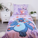 Jerry Fabrics Ljubičasta pamučna dječja posteljina za krevet za jednu osobu 140x200 cm Lilo and Stitch "Kiss" – | shoptok.hr