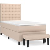 vidaXL krevet s oprugama i madrac cappuccino 80x200 cm od umjetne kože | shoptok.hr