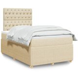 Maison Chic Box spring postelja - Vzmetna postelja z vzmetnico krem 120x190 cm blago SL24146, (21879485) | Shoptok.si
