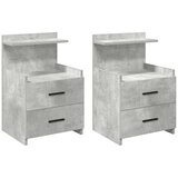 vidaXL Nočne omarice 2 kosa z 2 predaloma betonsko sive 40x36,5x62 cm, (5000044160) Cene