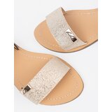 GOODIN Black and gold women's flat sandals | shoptok.hr