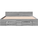  Okvir za krevet s ladicama boja sivog hrasta 135x190 cm | shoptok.hr