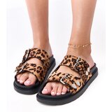 Gemre Leopard women's flip-flops with decorative buckles Fetta | ePonuda.com