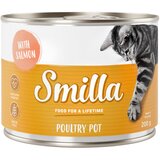  Varčno pakiranje Smilla perutninski lonček 24 x 200 g - Mehka perutnina z lososom | shoptok.hr