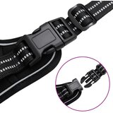 vidaXL Oprsnica za pse s povodcem i ogrlicom podesiva crna M | shoptok.hr