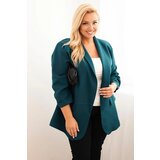 Kesi Włoski Elegant Plus Size women's blazer sea color Cijene