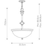 Elstead Lighting Hinkley HK-MAYFLOWER-P-C - Luster na lancu MAYFLOWER 3xE27/60W/230V | Eponuda.com