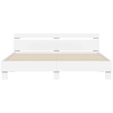  Konstrukcija postelje z LED Bela 193 x 203 cm Konstruiran les, (5000141900) | Shoptok.si