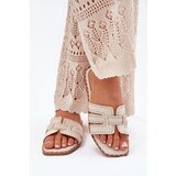 Boto Embellished flat sandals beige Anniles | shoptok.hr